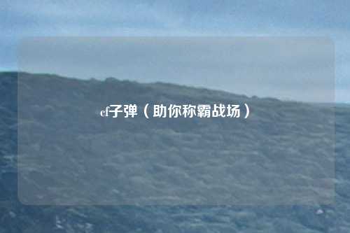 cf子弹(助你称霸战场)