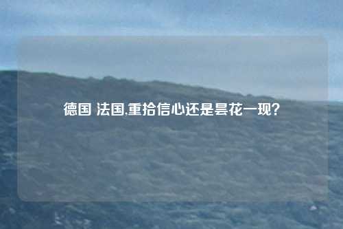 德国 法国,重拾信心还是昙花一现？