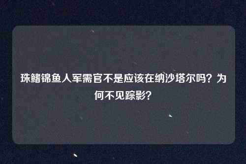 珠鳍锦鱼人军需官不是应该在纳沙塔尔吗?为何不见踪影?