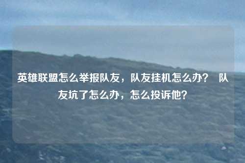 英雄联盟怎么举报队友,队友挂机怎么办? 队友坑了怎么办,怎么投诉他?
