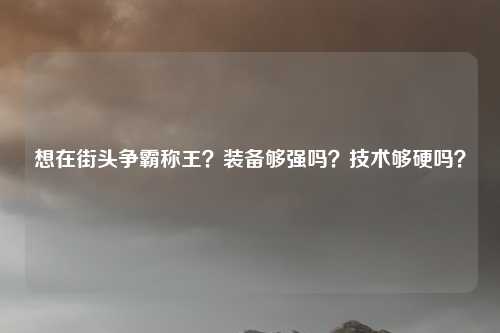 想在街头争霸称王?装备够强吗?技术够硬吗?