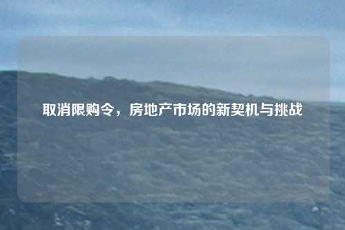 取消限购令,房地产市场的新契机与挑战