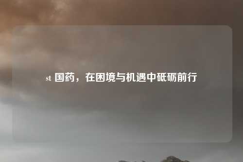 st 国药,在困境与机遇中砥砺前行