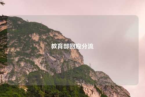 教育部回应分流