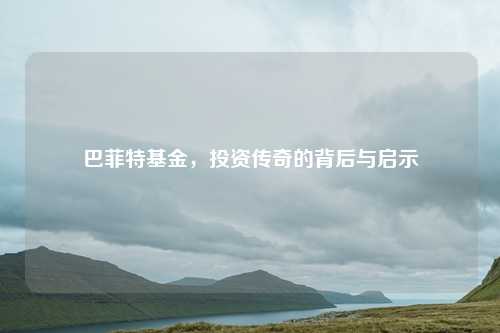 巴菲特基金,投资传奇的背后与启示