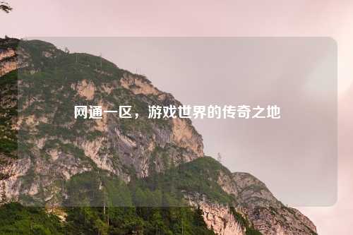 网通一区,游戏世界的传奇之地