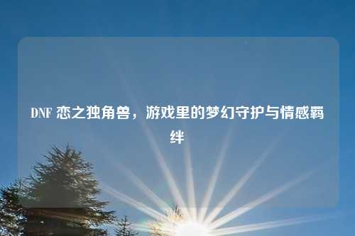 DNF 恋之独角兽，游戏里的梦幻守护与情感羁绊