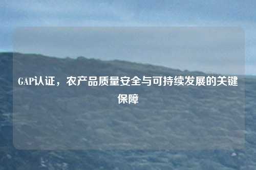GAP认证,农产品质量安全与可持续发展的关键保障