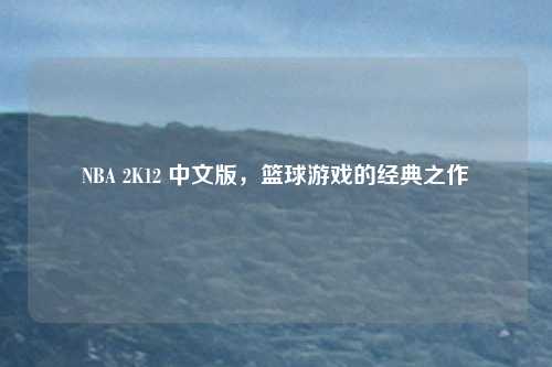 NBA 2K12 中文版,篮球游戏的经典之作