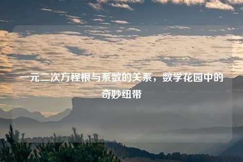 一元二次方程根与系数的关系,数学花园中的奇妙纽带