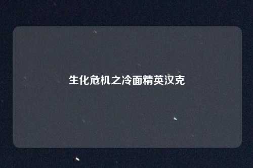生化危机之冷面精英汉克