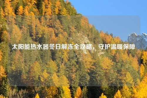 太阳能热水器冬日解冻全攻略,守护温暖保障