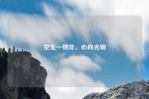 空无一物处,心向光明