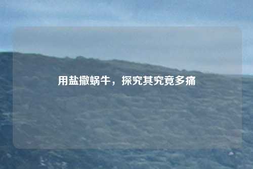 用盐撒蜗牛，探究其究竟多痛
