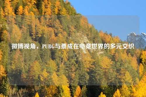微博视角，PUBG与蔡成在电竞世界的多元交织