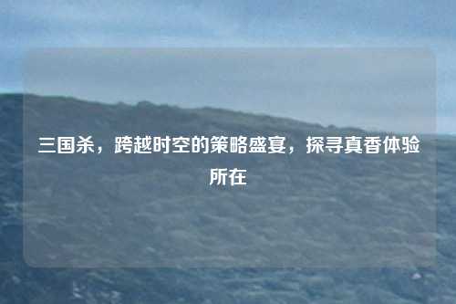 三国杀,跨越时空的策略盛宴,探寻真香体验所在