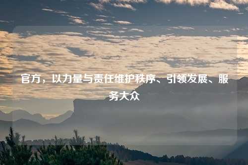 官方，以力量与责任维护秩序、引领发展、服务大众