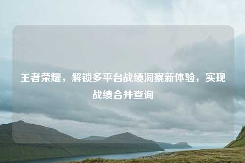 王者荣耀,解锁多平台战绩洞察新体验,实现战绩合并查询