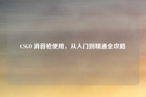 CSGO 消音枪使用，从入门到精通全攻略