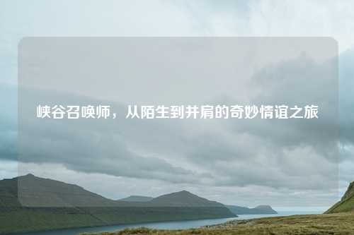 峡谷召唤师,从陌生到并肩的奇妙情谊之旅