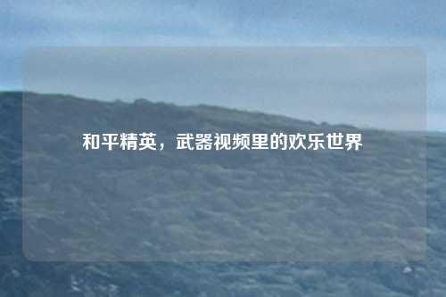 和平精英，武器视频里的欢乐世界