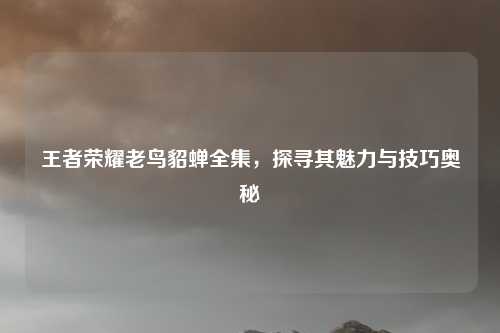 王者荣耀老鸟貂蝉全集，探寻其魅力与技巧奥秘