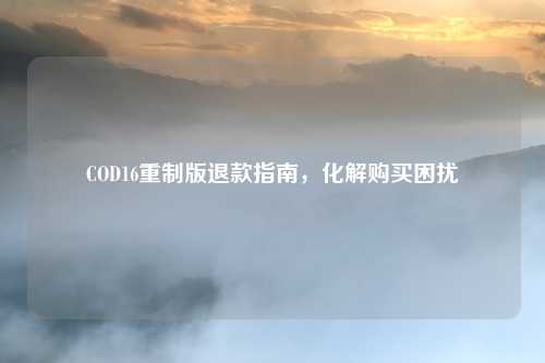COD16重制版退款指南,化解购买困扰
