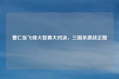 曹仁张飞烽火智勇大对决，三国杀激战正酣