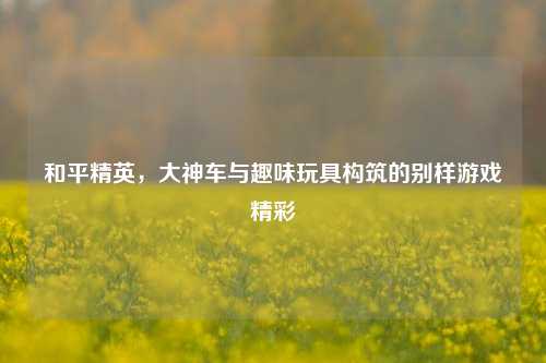 和平精英,大神车与趣味玩具构筑的别样游戏精彩
