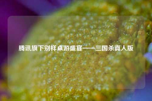 腾讯旗下别样桌游盛宴——三国杀真人版