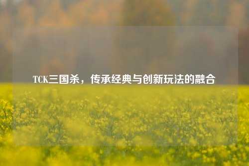 TCK三国杀，传承经典与创新玩法的融合