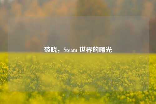 破晓,Steam 世界的曙光