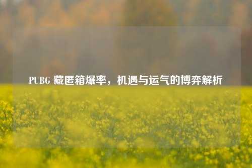PUBG 藏匿箱爆率，机遇与运气的博弈解析