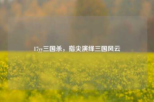 17yy三国杀，指尖演绎三国风云