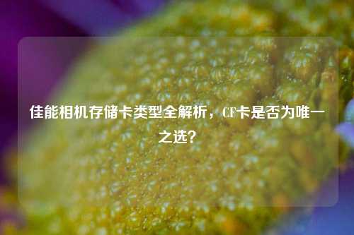 佳能相机存储卡类型全解析，CF卡是否为唯一之选？