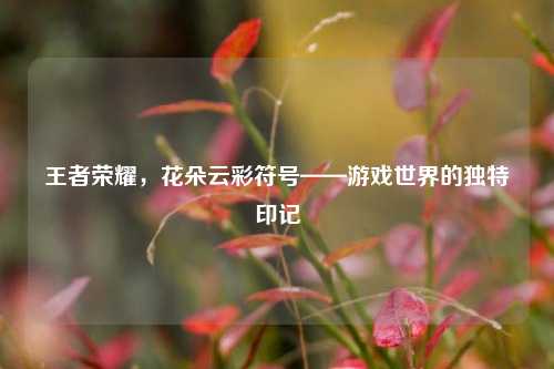 王者荣耀，花朵云彩符号——游戏世界的独特印记