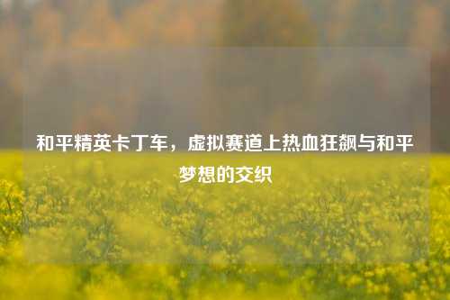 和平精英卡丁车，虚拟赛道上热血狂飙与和平梦想的交织