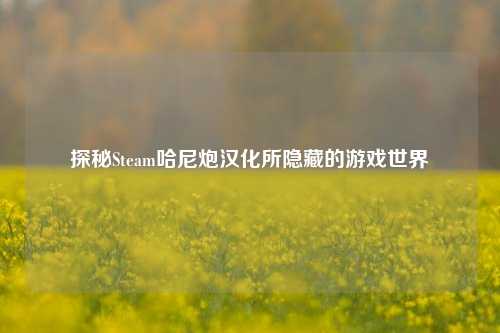 探秘Steam哈尼炮汉化所隐藏的游戏世界