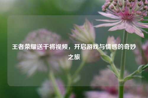 王者荣耀送干将视频，开启游戏与情感的奇妙之旅