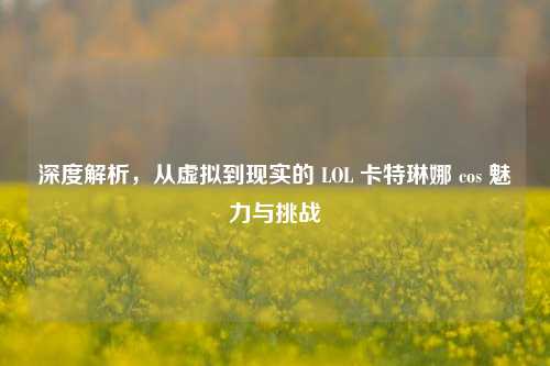 深度解析，从虚拟到现实的 LOL 卡特琳娜 cos 魅力与挑战