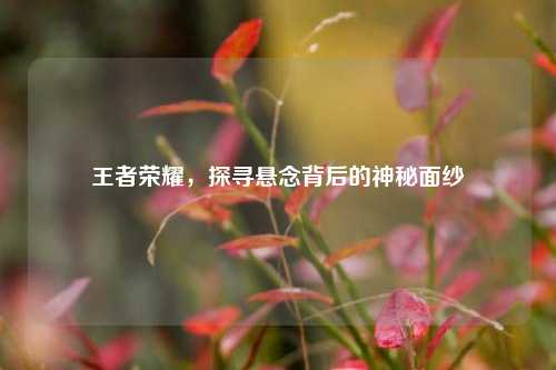 王者荣耀，探寻悬念背后的神秘面纱