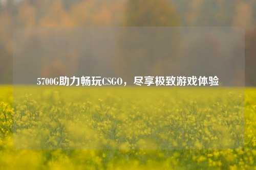 5700G助力畅玩CSGO，尽享极致游戏体验