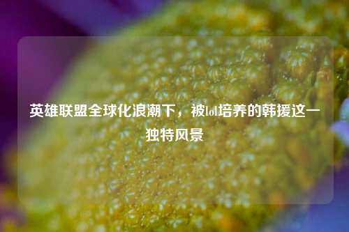 英雄联盟全球化浪潮下，被lol培养的韩援这一独特风景