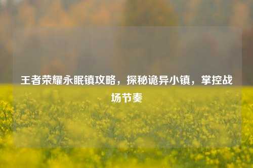 王者荣耀永眠镇攻略,探秘诡异小镇,掌控战场节奏
