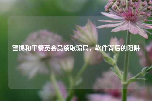 警惕和平精英会员领取骗局,软件背后的陷阱