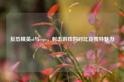 反恐精英ol与csgo，射击游戏的对比及独特魅力