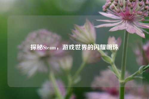 探秘Steam，游戏世界的闪耀明珠