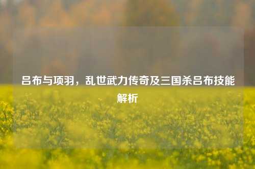 吕布与项羽，乱世武力传奇及三国杀吕布技能解析