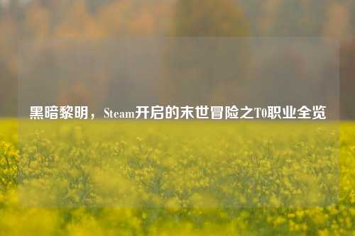 黑暗黎明,Steam开启的末世冒险之T0职业全览