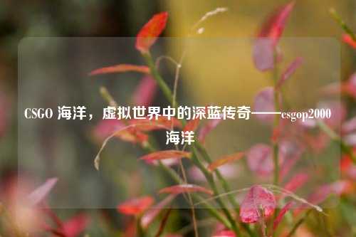 CSGO 海洋，虚拟世界中的深蓝传奇——csgop2000 海洋